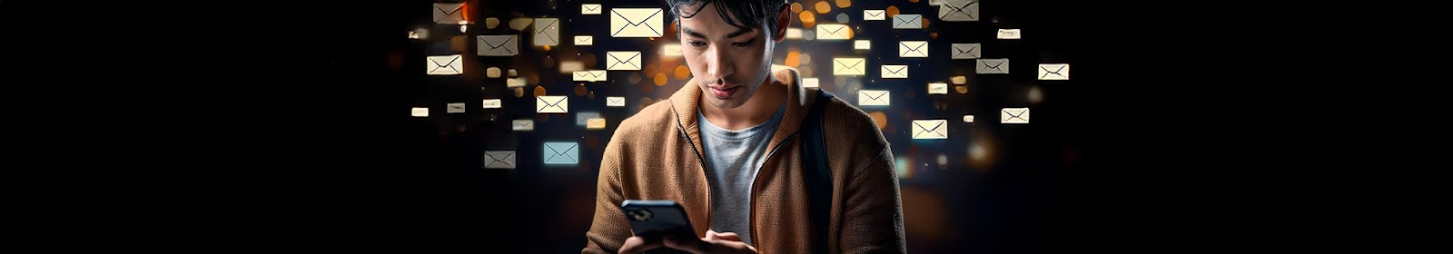 Man overwhelmed by messages