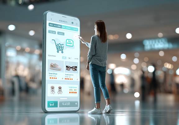 Customer experience shopping at mall